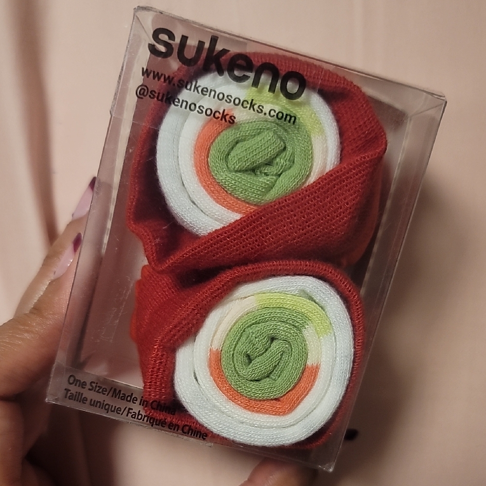 California Roll Sushi Socks. Stocking Stuffer